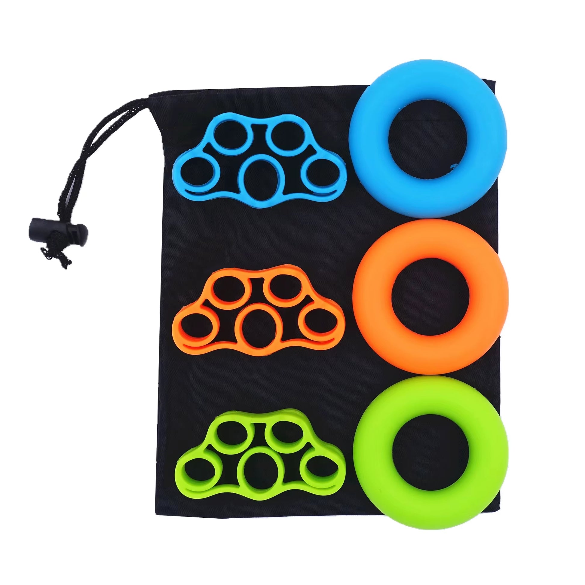 Resistance Bands Hand Grip Set Strengthener Exerciser Kit with Carrying Bag(No Logo) Finger Stretcher Speed up Rehabilitation