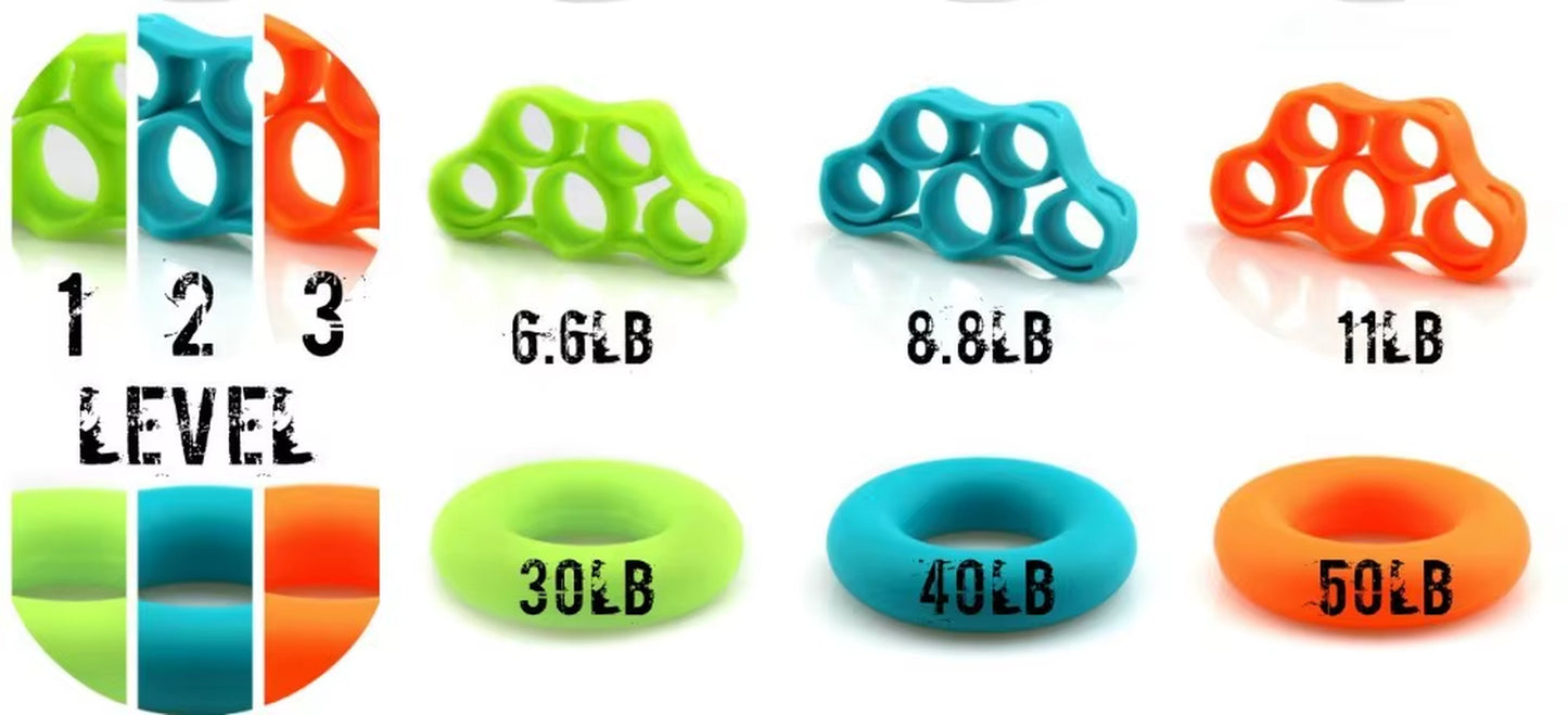 Resistance Bands Hand Grip Set Strengthener Exerciser Kit with Carrying Bag(No Logo) Finger Stretcher Speed up Rehabilitation